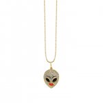 Gold & Diamond Alien Charm