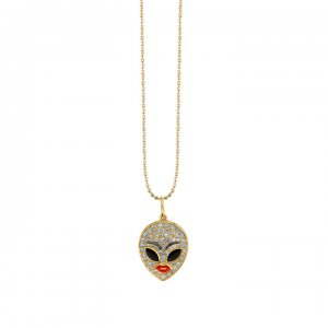 Gold & Diamond Alien Charm