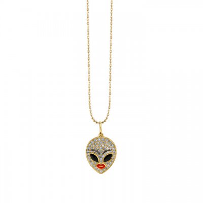 Gold & Diamond Alien Charm