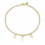 Pure Gold Peace, Love & Happiness Anklet