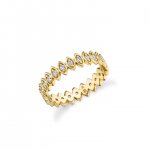 Gold & Diamond Vertical Marquise Eternity Ring