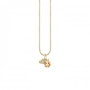 Gold & Diamond Love & Luck Charm