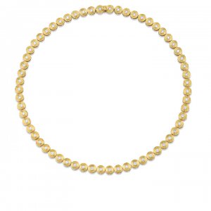 Gold & Diamond Small Fluted Eternity Necklace