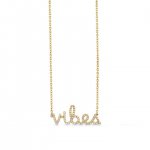 Gold & Pave Diamond Vibes Necklace