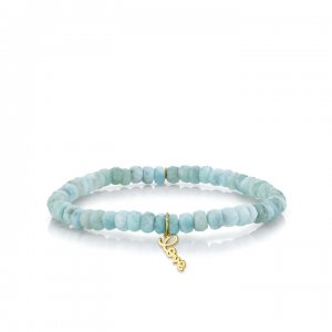 Pure Gold Tiny Love on Larimar