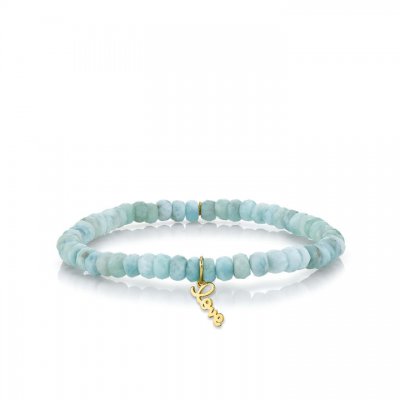 Pure Gold Tiny Love on Larimar