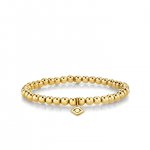 Pure Gold Evil Eye Link on Gold Beads