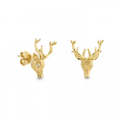 Gold & Diamond Deer Stud