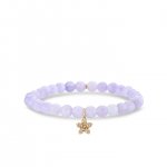 Gold & Diamond Small Plumeria on Lavender Amethyst