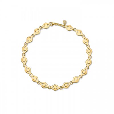 Men's Collection Pure Gold Evil Eye Link Bracelet