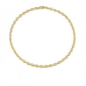 Gold & Diamond Large Marquise Eye Eternity Necklace