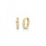 Gold & Diamond 20th Anniversary Bezel Hoops