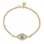 Gold & Diamond Extra Large Evil Eye Bracelet