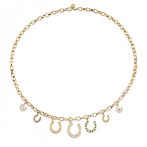 Gold & Diamond Multi-Horseshoe Necklace