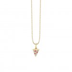 Little Loves Gold & Diamond Pizza Slice Necklace