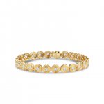 Gold & Diamond SmallFluted Tennis Bracelet