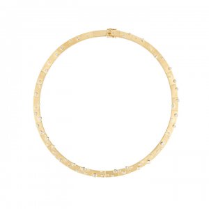 Gold & Diamond Bezel Anniversary Necklace