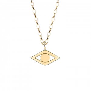 Men's Collection Pure Yellow Gold Evil Eye Charm