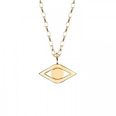 Men's Collection Pure Yellow Gold Evil Eye Charm