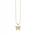 Gold & Diamond Mini Butterfly Charm