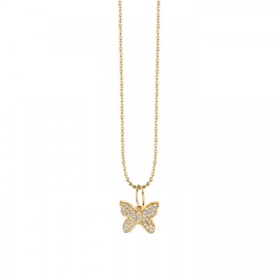 Gold & Diamond Mini Butterfly Charm