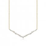 Gold & Diamond Cocktail V Necklace