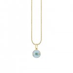 Little Loves Gold & Enamel Tiny Evil Eye Medallion Necklace