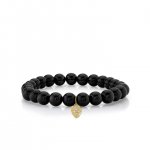 Men's Collection Gold & Diamond Starburst Crest on Onyx