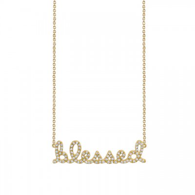 Gold & Diamond Small Blessed Necklace