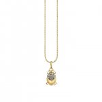 Gold & Diamond Small Scarab Charm