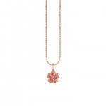 Rose Gold & Diamond Small Sakura Charm