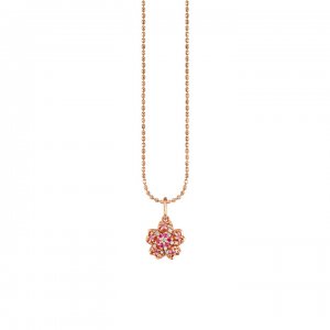 Rose Gold & Diamond Small Sakura Charm