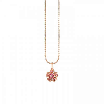 Rose Gold & Diamond Small Sakura Charm