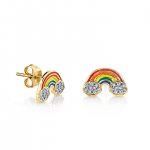 Gold & Diamond Rainbow Stud