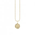 Gold & Diamond Sand Dollar Charm