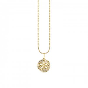 Gold & Diamond Sand Dollar Charm