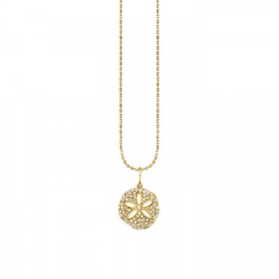 Gold & Diamond Sand Dollar Charm