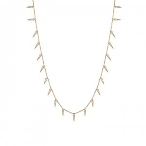 Gold & Diamond Large Fringe Necklace