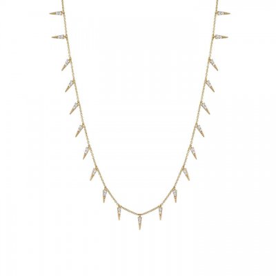 Gold & Diamond Large Fringe Necklace