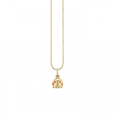 Gold & Diamond Open Wing Ladybug Charm