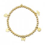 Pure Gold Tiny Multi-Charm on Gold Beads