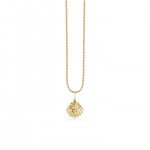 Gold & Diamond Small Clam Shell Charm