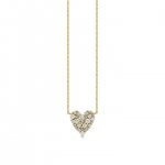 Gold & Diamond Small Cocktail Heart Necklace