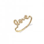 Gold & Pave Diamond Love Ring