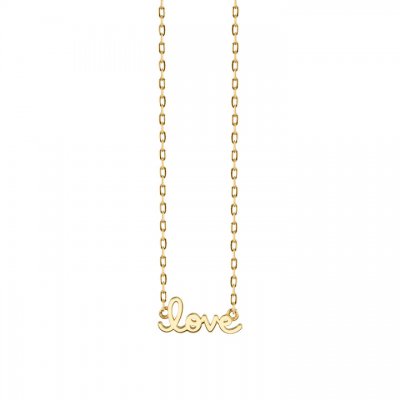 Pure Gold Tiny Love Necklace