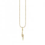 Gold & Diamond Small Lightning Bolt Charm