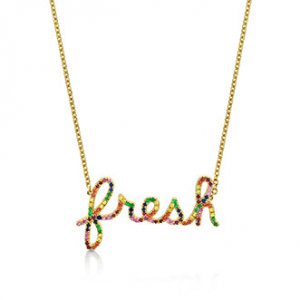 Gold & Rainbow Large Fresh Necklace