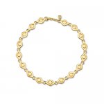 Pure Gold Medium Evil Eye Link Bracelet