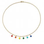 Little Loves Gold & Enamel Tiny Happy Face Necklace