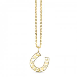 Gold & Diamond Icon Horseshoe Charm